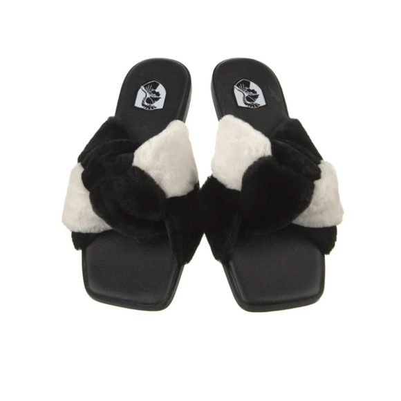 Vivienne HuFaux Fur Slides Women's Size: 38 - Picture 1 of 8